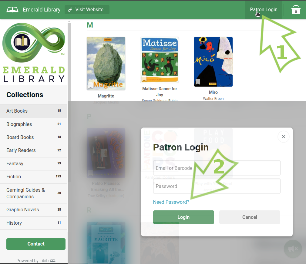 Emerald Library Patron Login